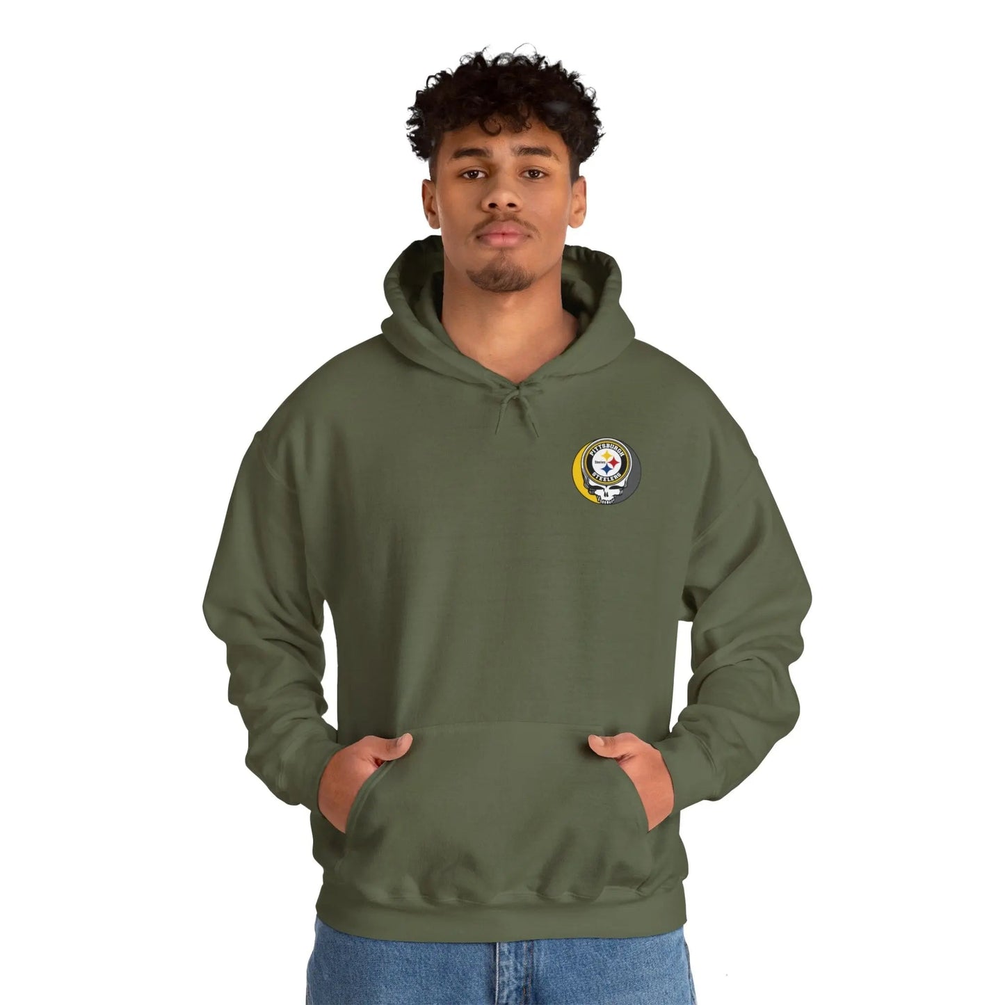 Pittsburgh Steelers Dancing Bear Two-Sided Unisex Hoodie The Gridiron Collection