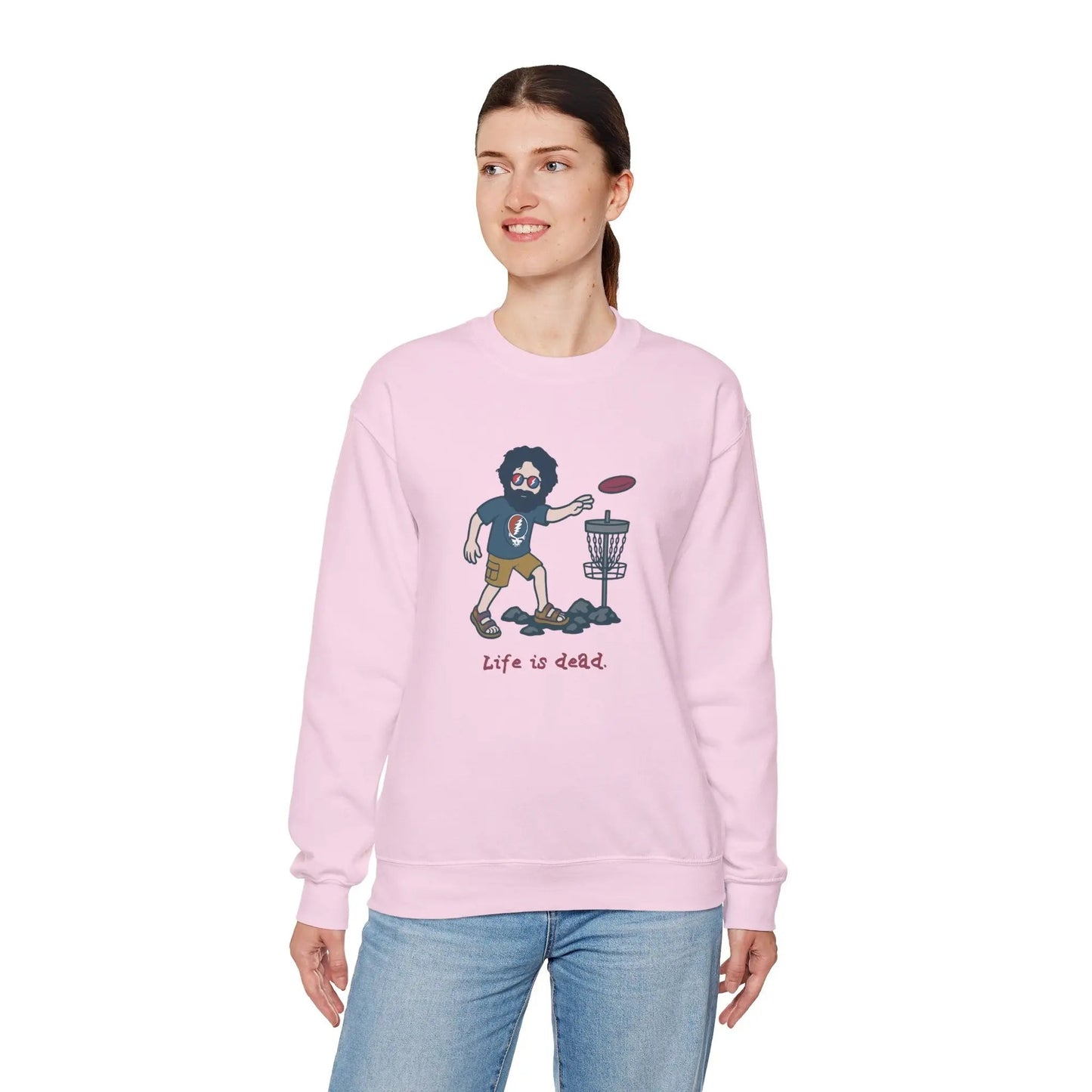 Disc Golfin' Jerry Life is dead Crewneck Sweatshirt