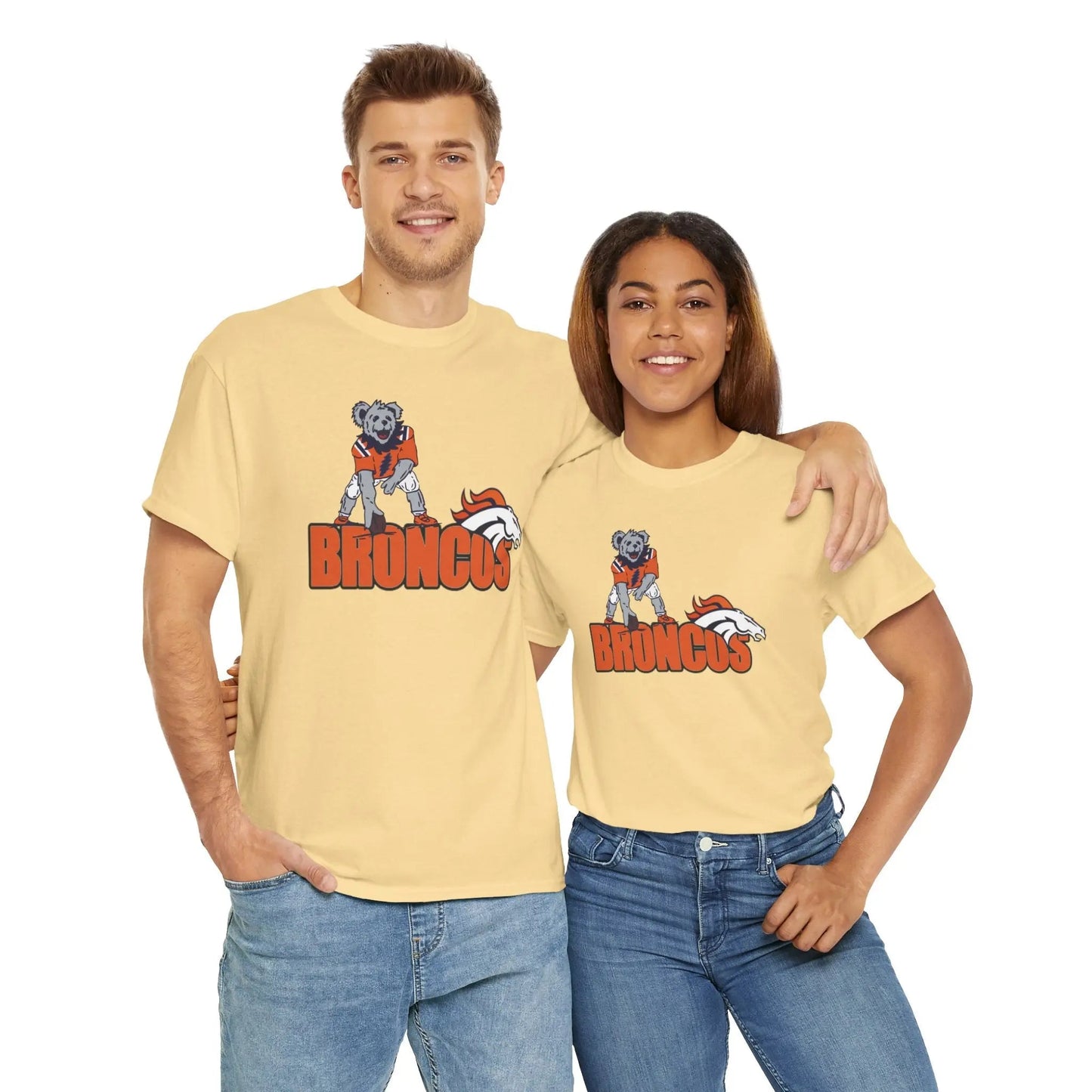 Denver Broncos Dancing Bear Grateful Dead T-Shirt NFL The Gridiron Collection