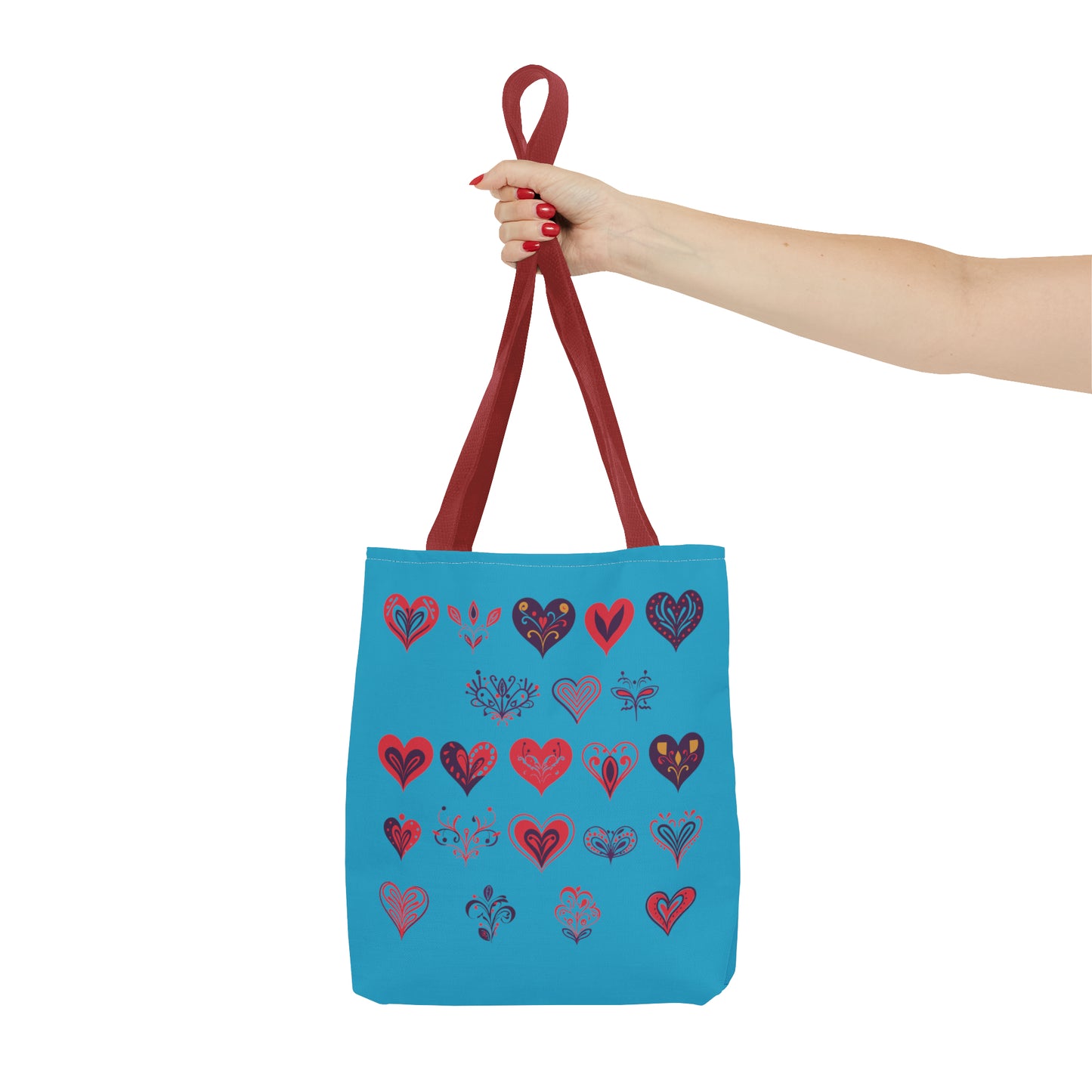 Valentine's Turquoise Tote Bag (AOP)