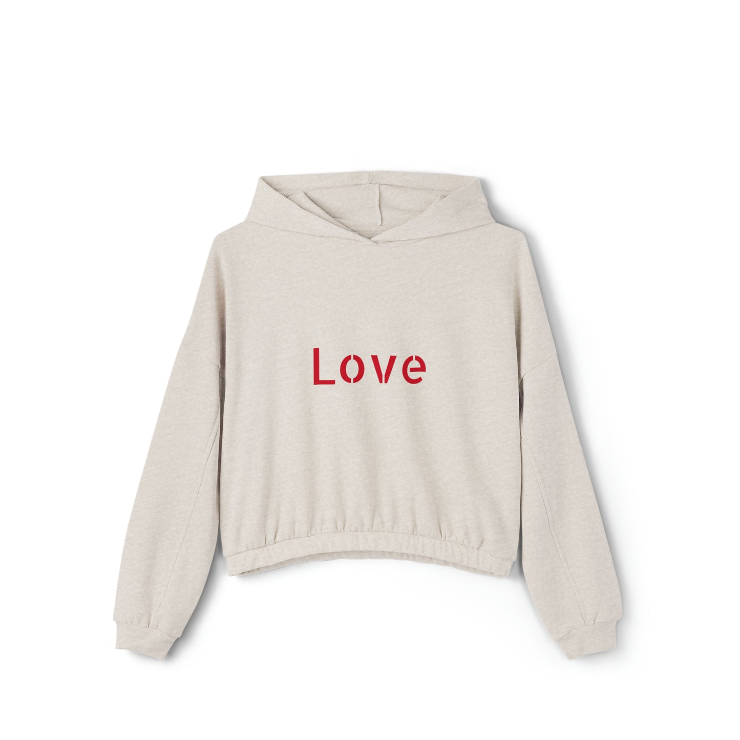 Valentine's best Gift, red hearts design Women's Cinched Bottom Hoodie
