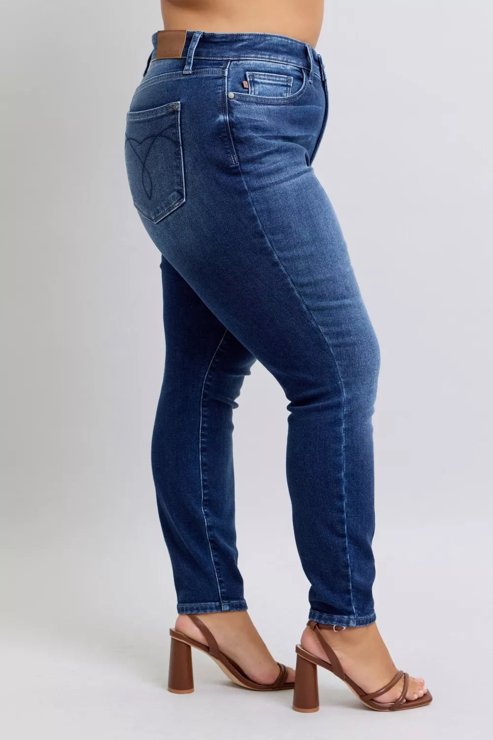 Washed Thermal Skinny Jeans Plus Size Full Size Judy Blue