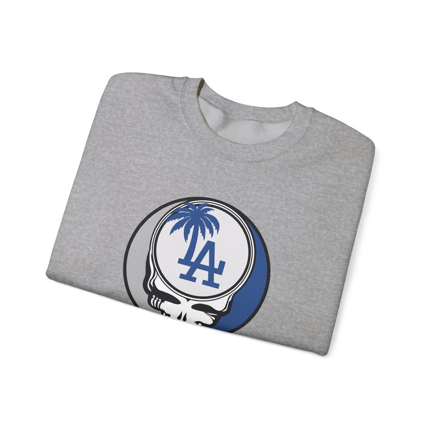 Grateful Dead Stealie Crewneck Sweatshirt Unisex Heavy Blend MLB The Ballpark Collection Los Angeles Baseball Edition