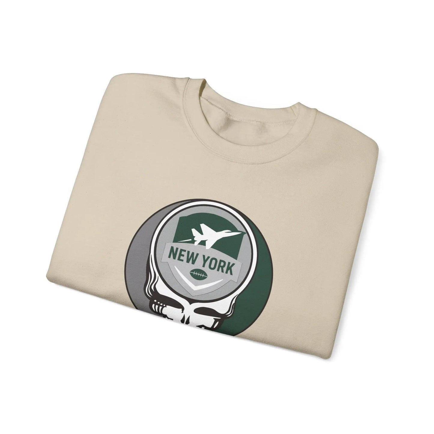 Grateful Dead Stealie Crewneck Sweatshirt Heavy Blend Unisex The Gridiron Collection New York Jets