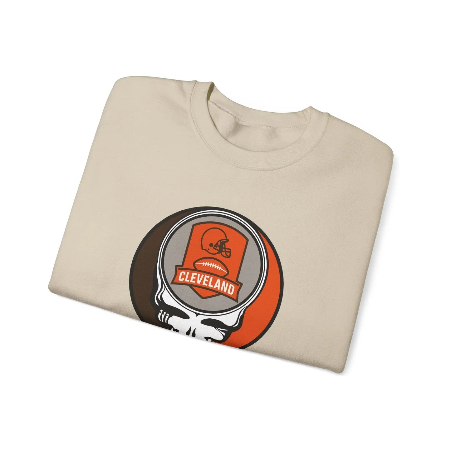 Grateful Dead Stealie Crewneck Heavy Blend Sweatshirt Cleveland Browns NFL
