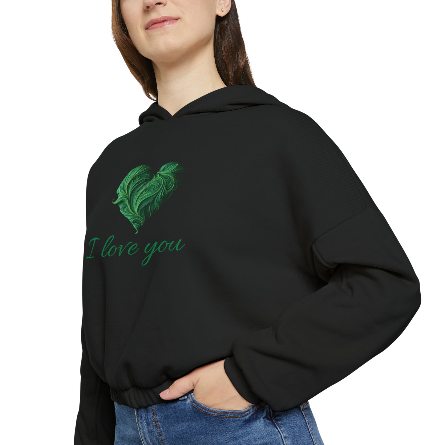 Valentine's best Gift, Women's Cinched Bottom Hoodie