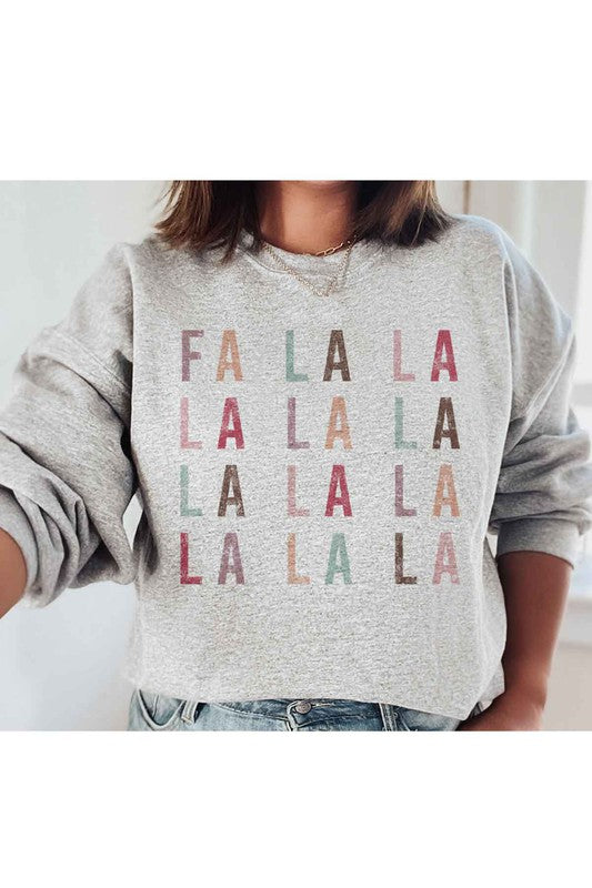 Fa La La Christmas Graphic Sweatshirt Unisex Premium Cotton