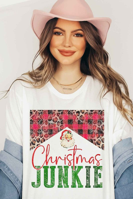 Christmas Junkie Premium Cotton Graphic T-Shirt