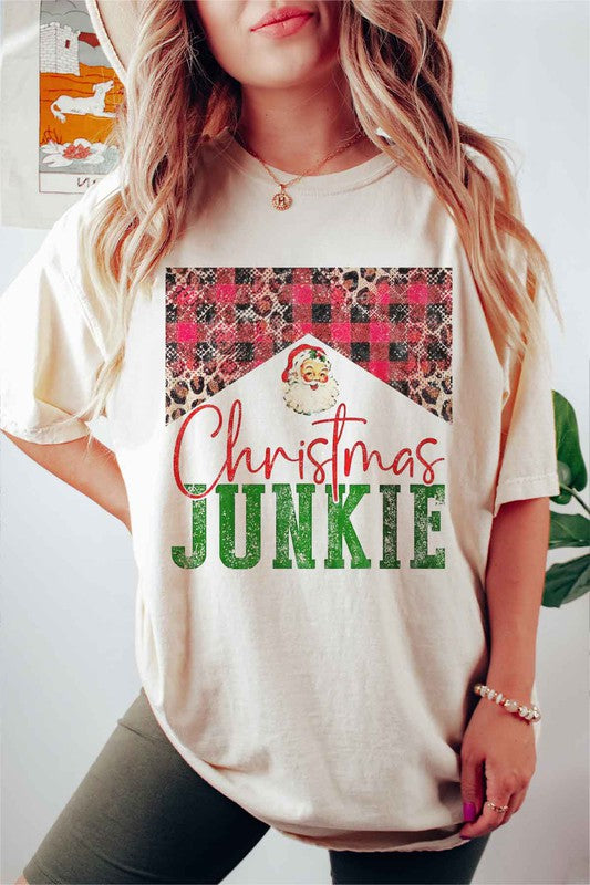 Christmas Junkie Premium Cotton Graphic T-Shirt