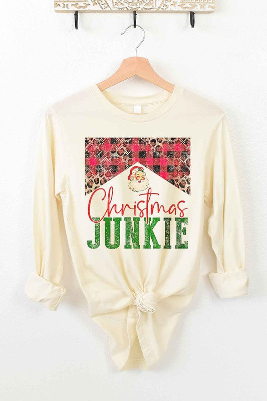 Christmas Junkie Premium Cotton Long Sleeve Tee