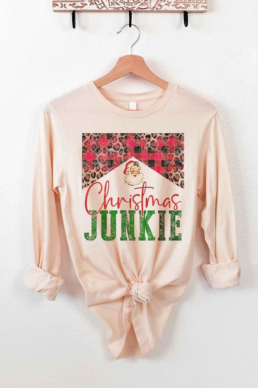 Christmas Junkie Premium Cotton Long Sleeve Tee