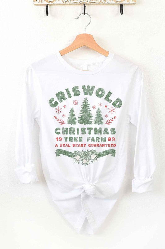 Christmas Tree Farm Long Sleeve Tee Premium Cotton Unisex