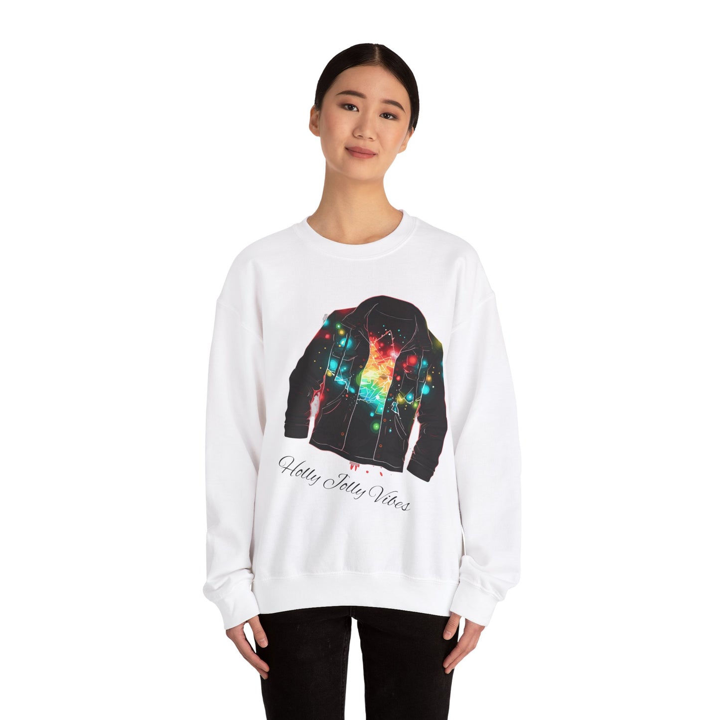 Holly Jolly Vibes Christmas Shirt Unisex Sweatshirt Gildan