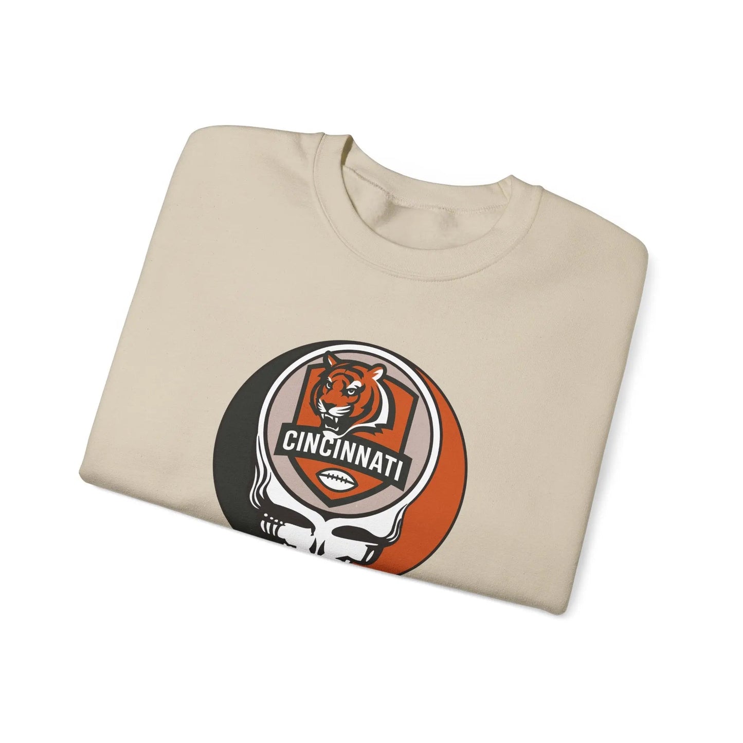 Grateful Dead Stealie Crewneck Sweatshirt Heavy Blend The Gridiron Collection Cincinnati Bengals