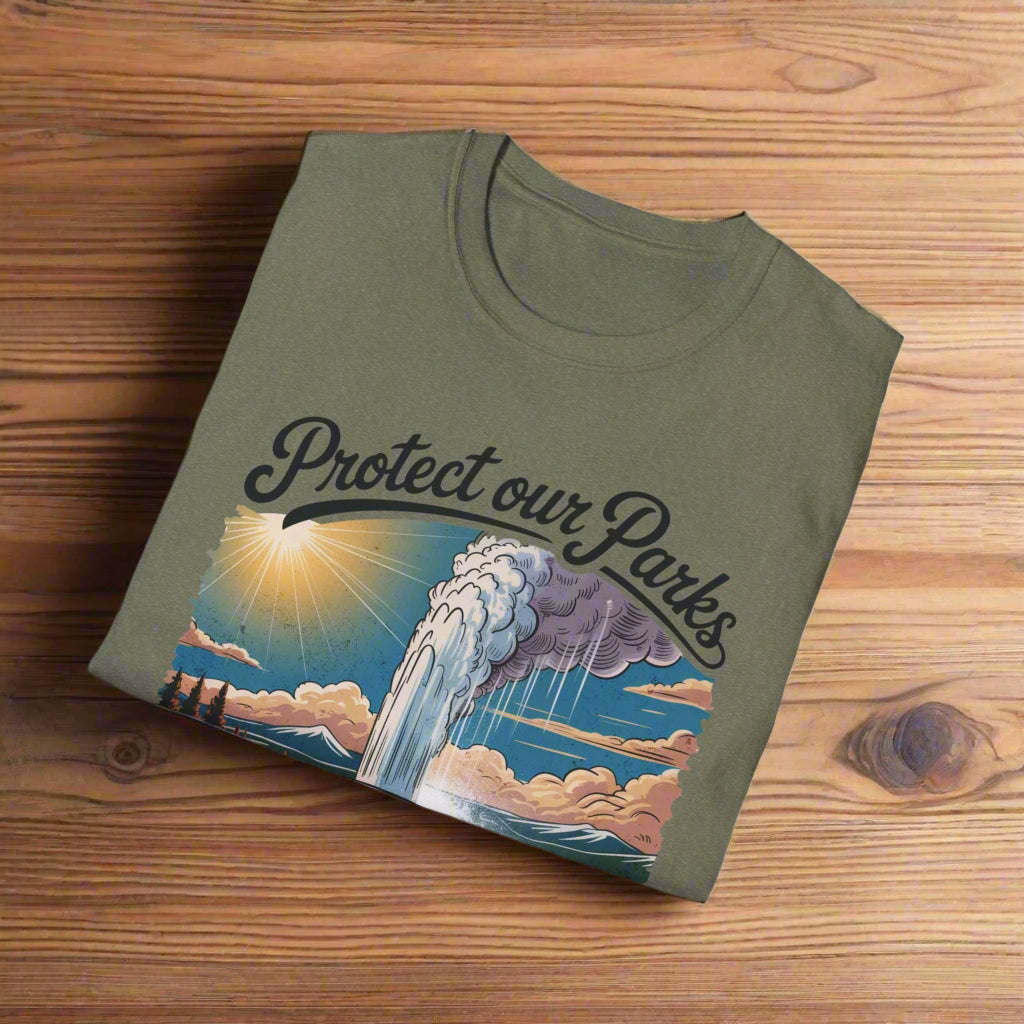 Protect Our Parks Yellowstone National Park Unisex Fit Soft T-Shirt