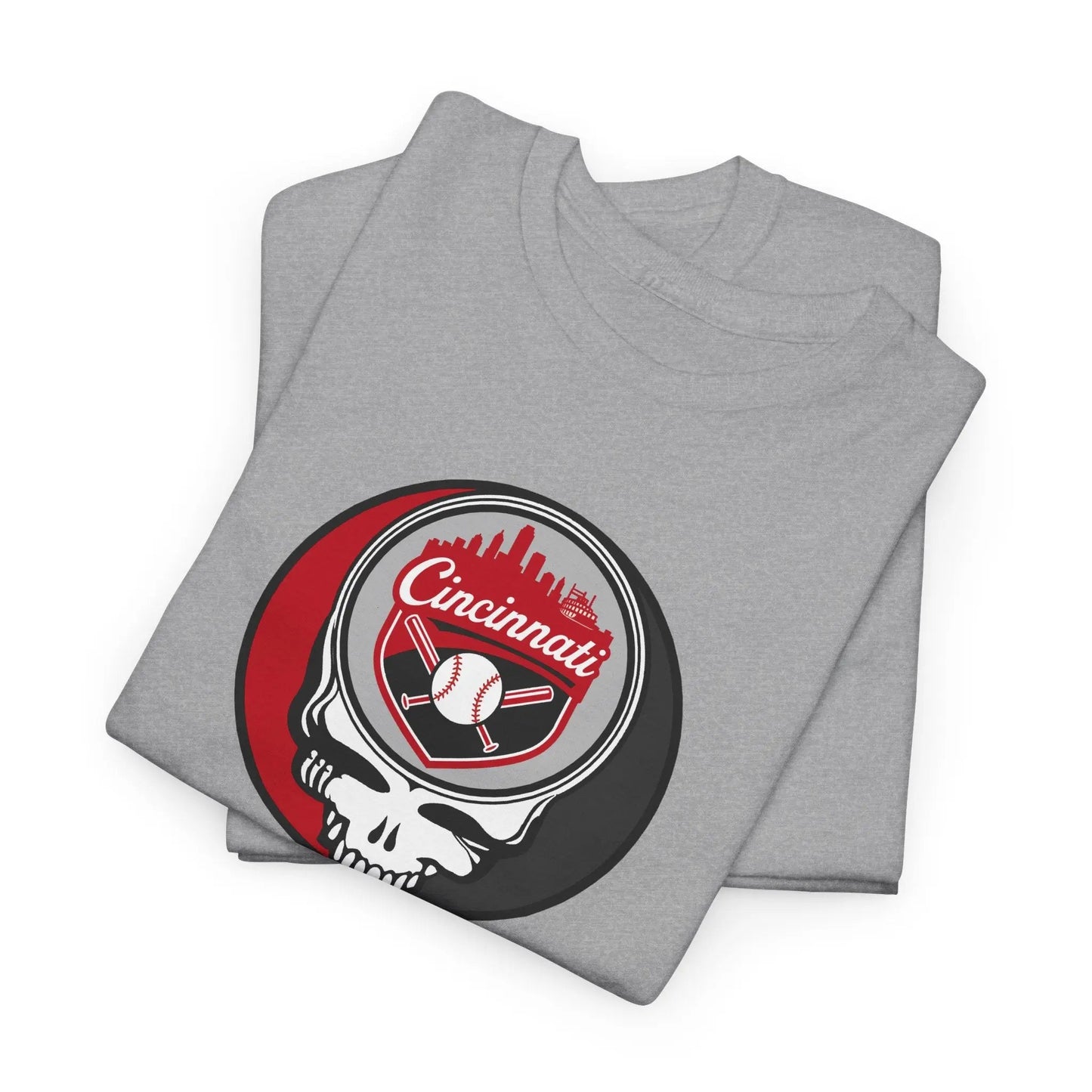 Grateful Dead Steal Your Face Cincinnati Baseball Edition T-Shirt MLB
