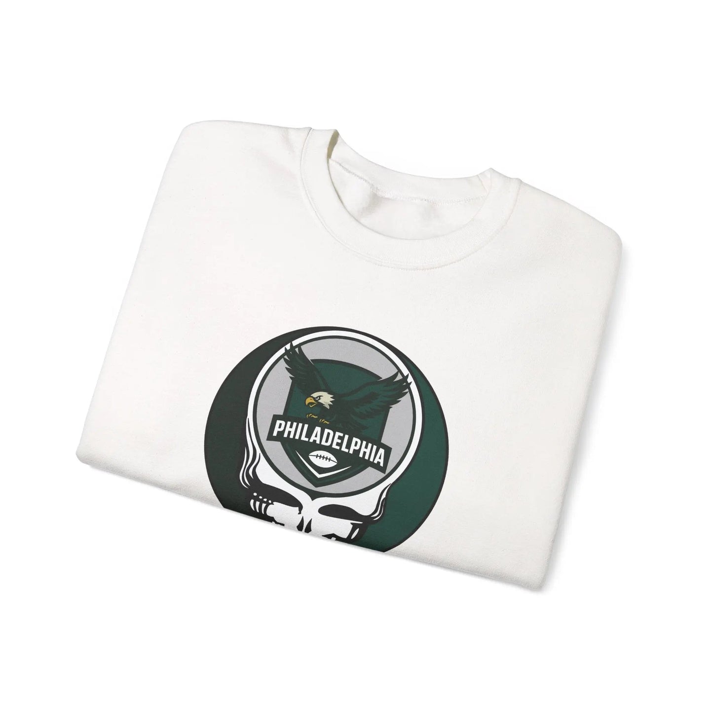 Philadelphia Eagles Grateful Dead Stealie Heavy Blend Crewneck Sweatshirt NFL