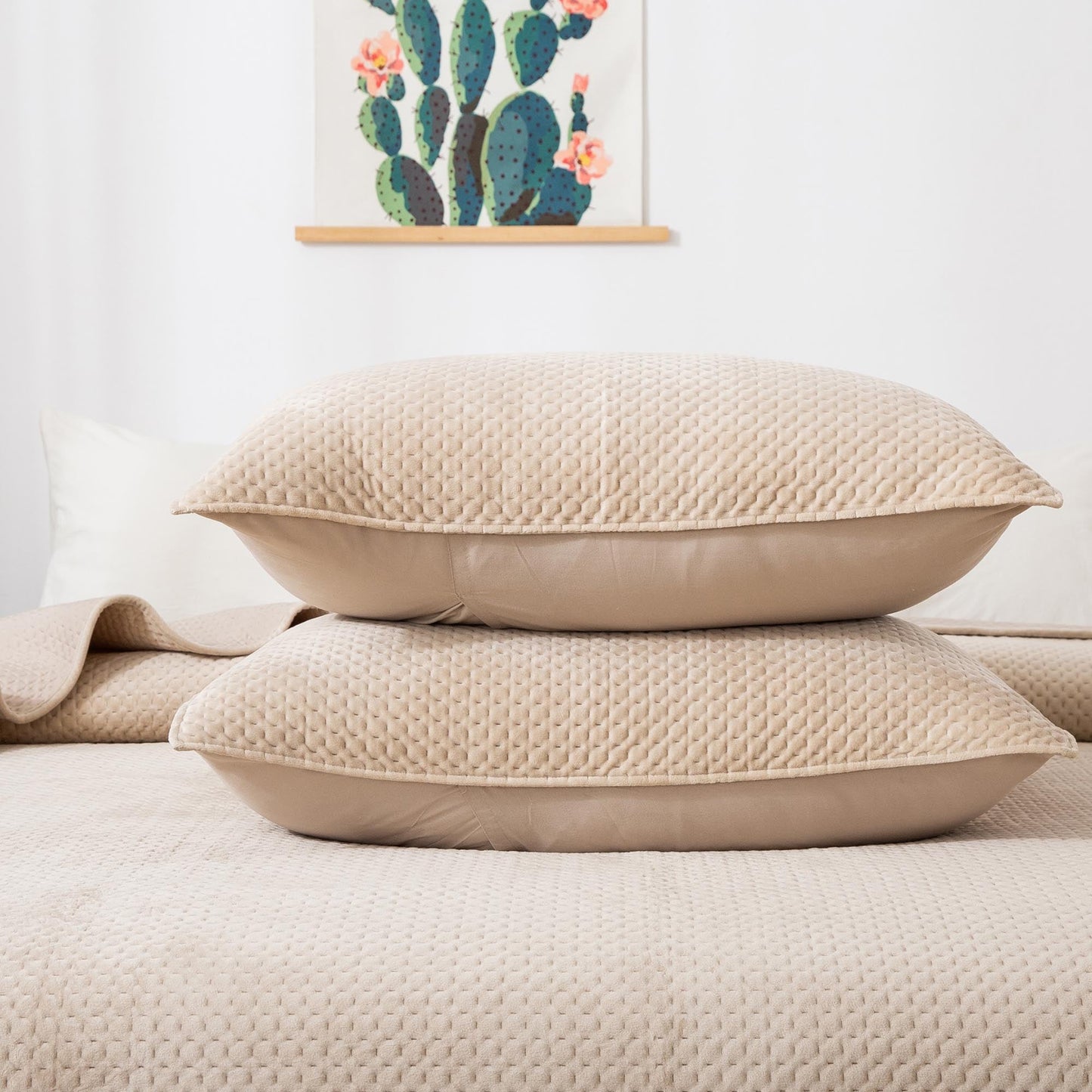 All Season Cozy Velvet Quilt Set Queen King Kasentex