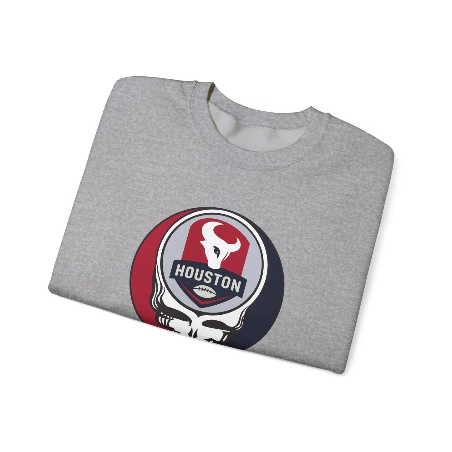 Grateful Dead Stealie Crewneck Sweatshirt Unisex Heavy Blend Houston Texans NFL