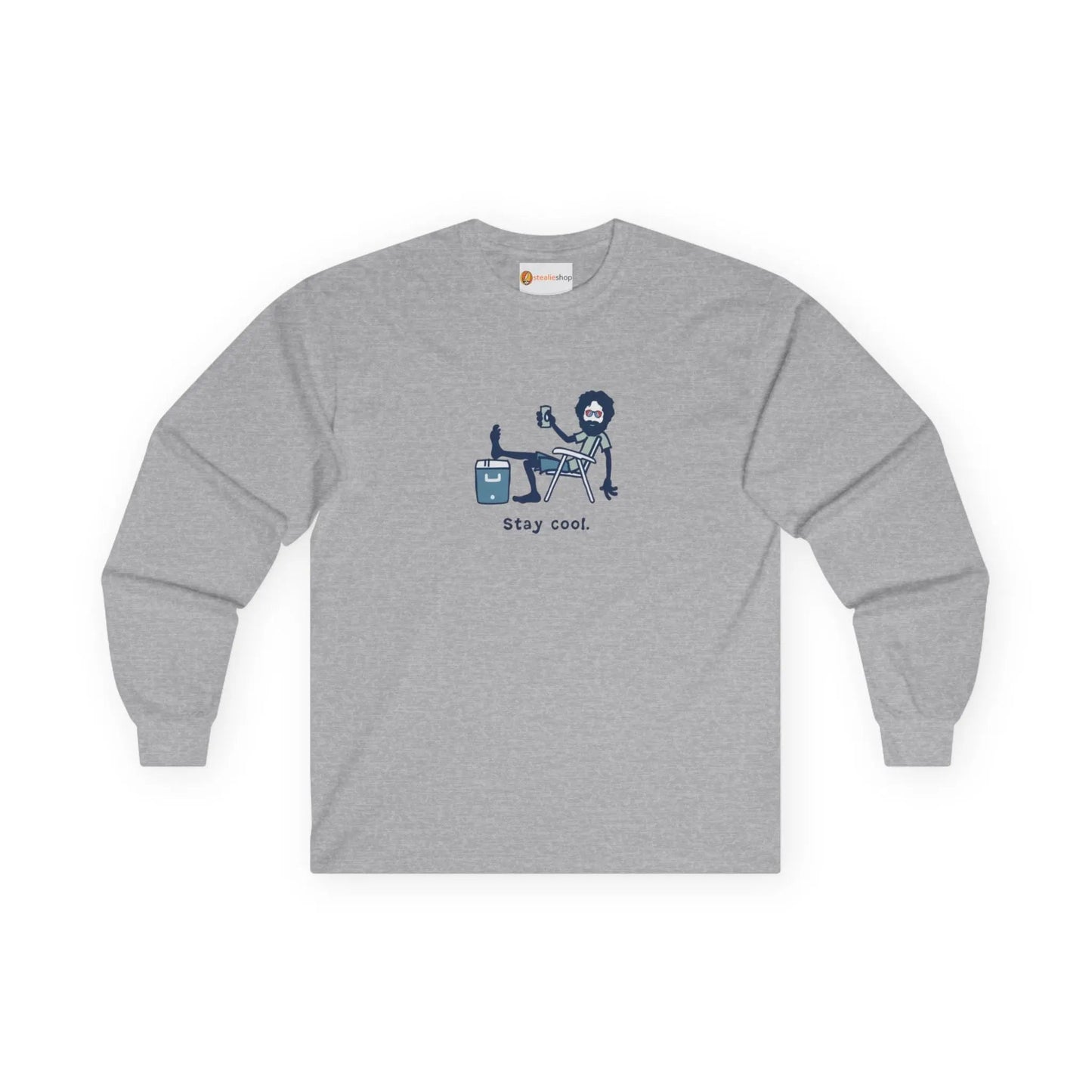 Grateful Dead Ultra-Cotton Long Sleeve Tee Life is dead Stay Cool Jerry