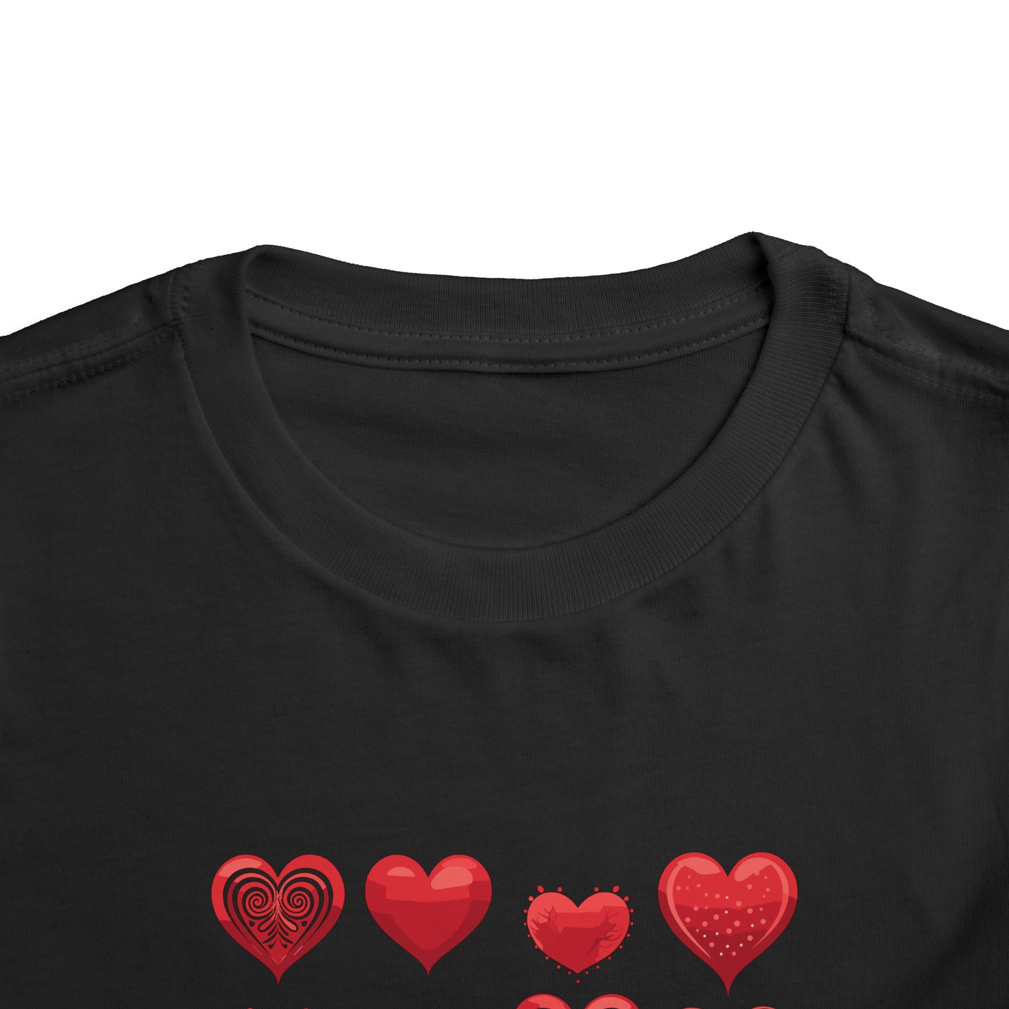 Red hearts shape design Toddler Short Sleeve Tee