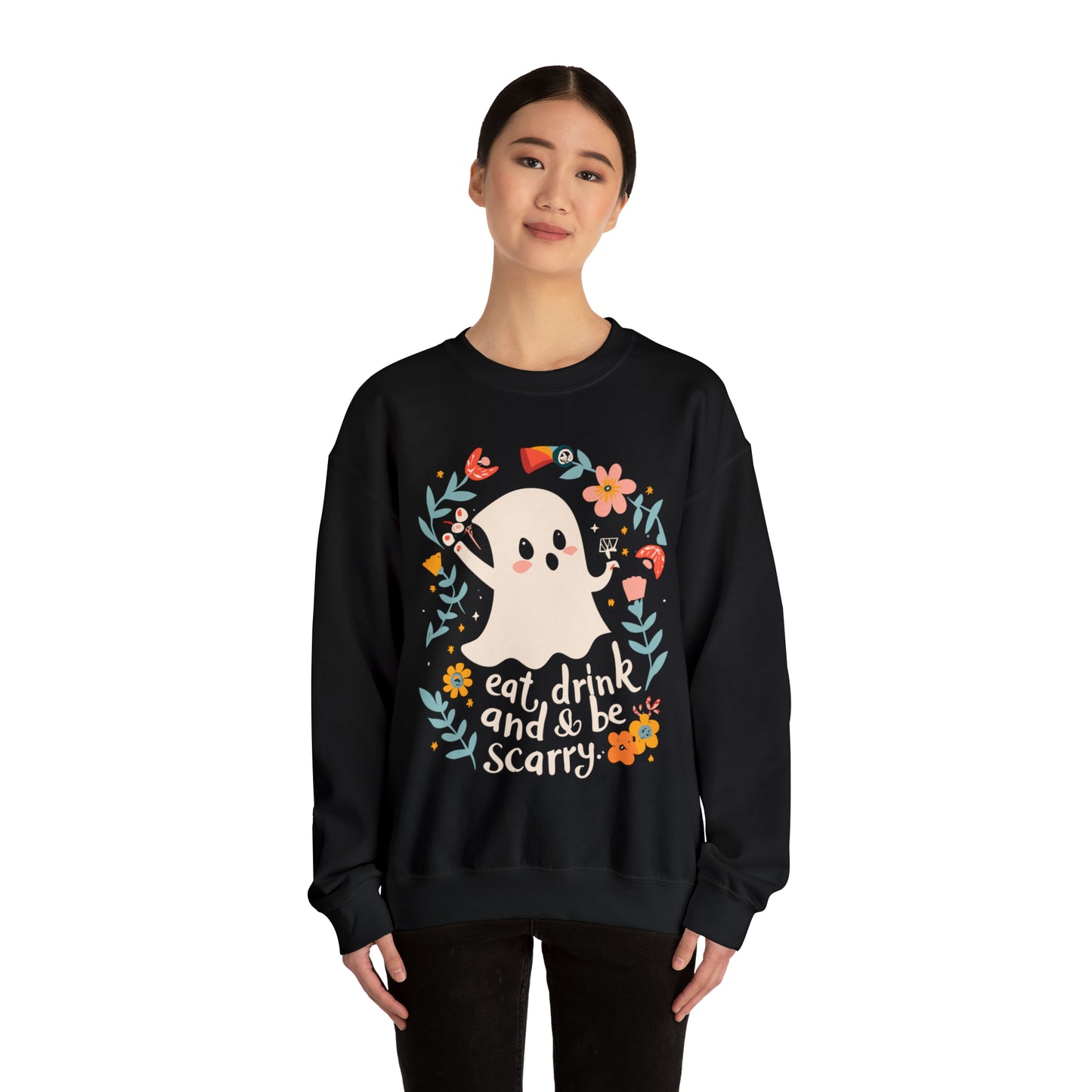 Spooky Eat, Drink and Scary Halloween Sweatshirt, Spooky Season Halloween Sweatshirt, Halloween Costume, Spooky Sweatshirt, Halloween Gifts