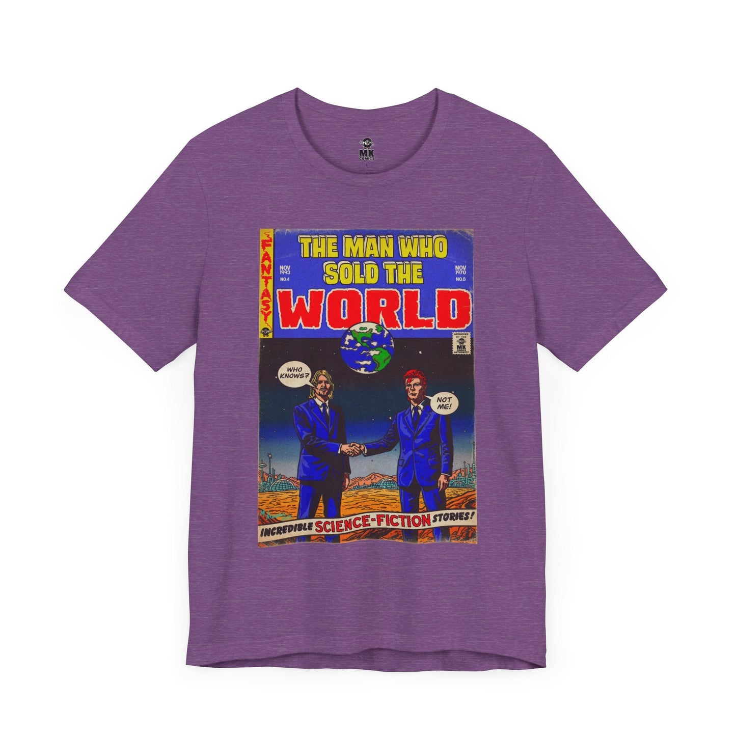 Bowie & Cobain The Man Who Sold the World Jersey Short Sleeve Tee Unisex