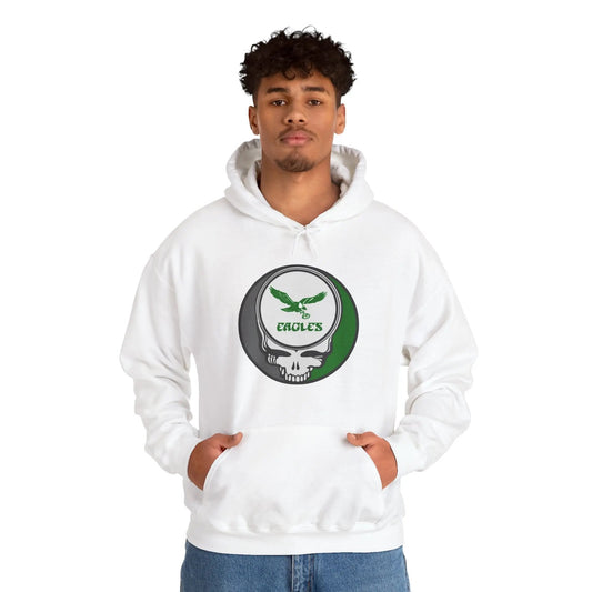 Philadelphia Eagles Skull Hoodie Medium-Heavy Fabric The Gridiron Collection