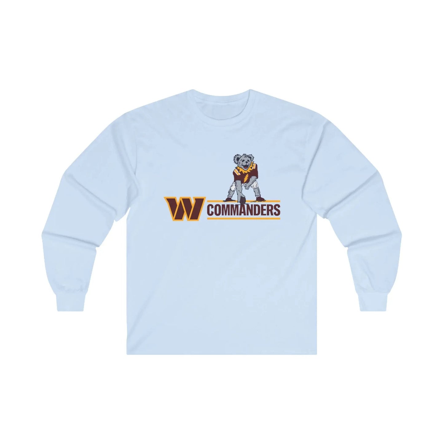 Washington Commanders Dancing Bear Long Sleeve Tee Ultra-Cotton The Gridiron Collection