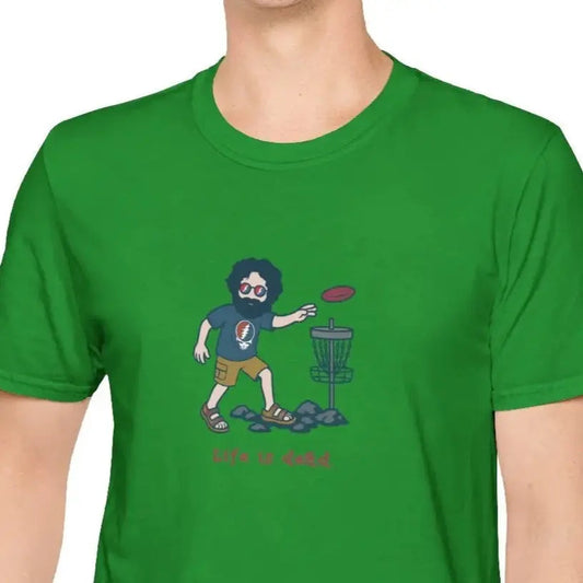 Disc Golfing Jerry Life is Dead T-Shirt Grateful Dead
