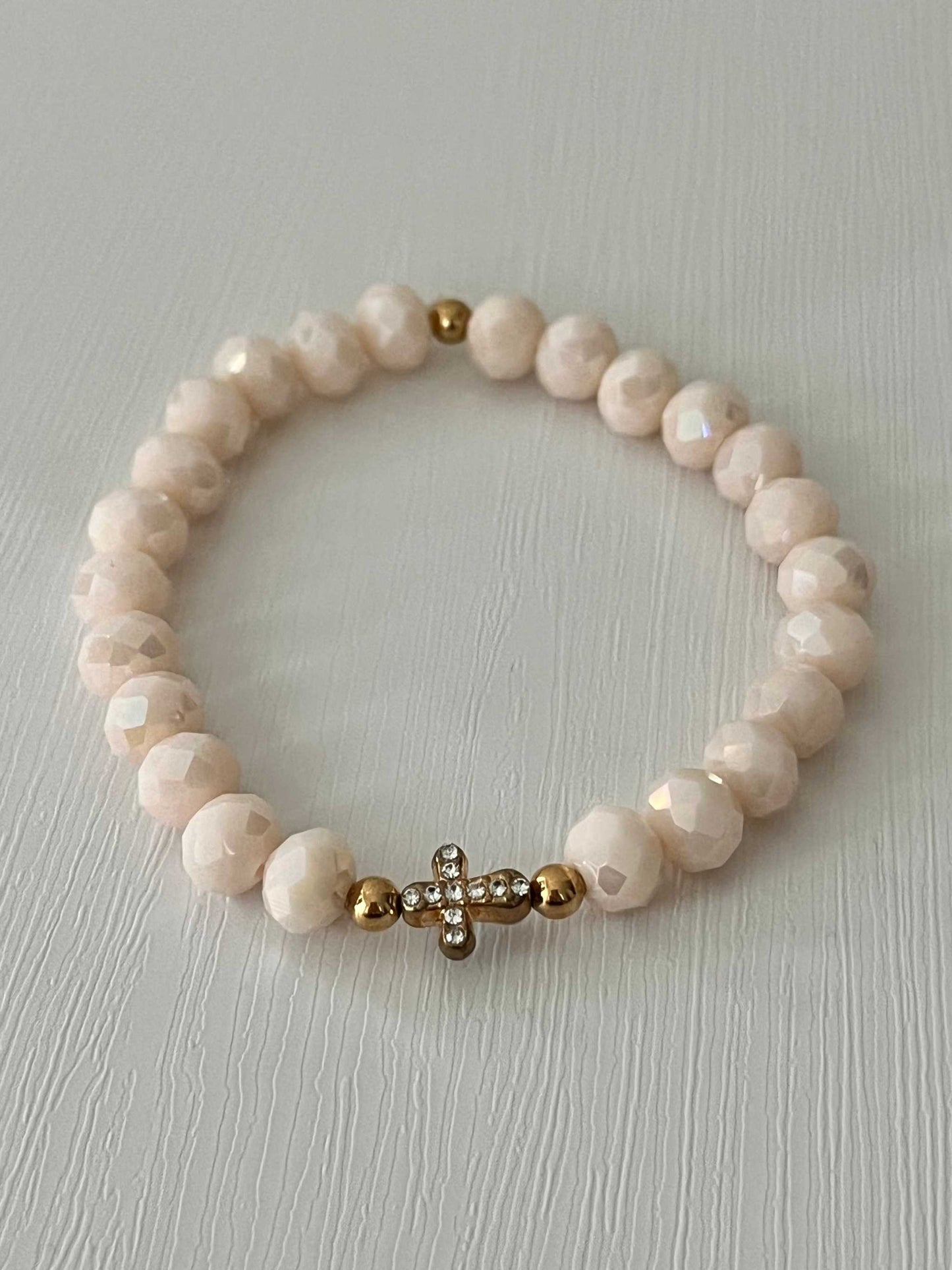 Faith-Inspired Cross Bead Bracelet Collection Jewelry