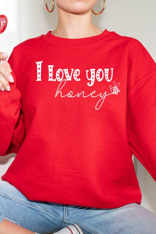Love You Honey Valentine's Day Sweatshirt Gildan