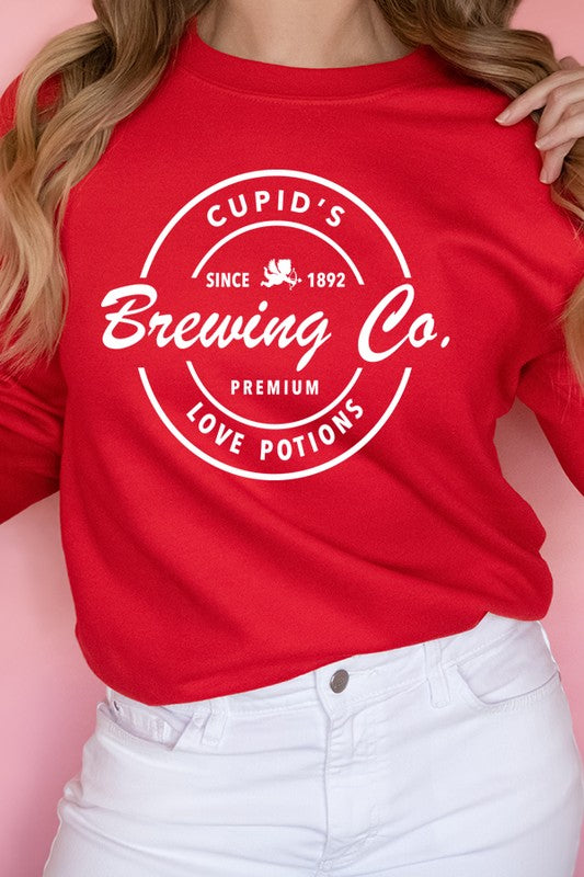 Valentine's Day Cupid Sweatshirt Unisex Gildan Brewing Company