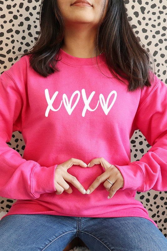 XOXO Words Valentine's Day Sweatshirt Gildan