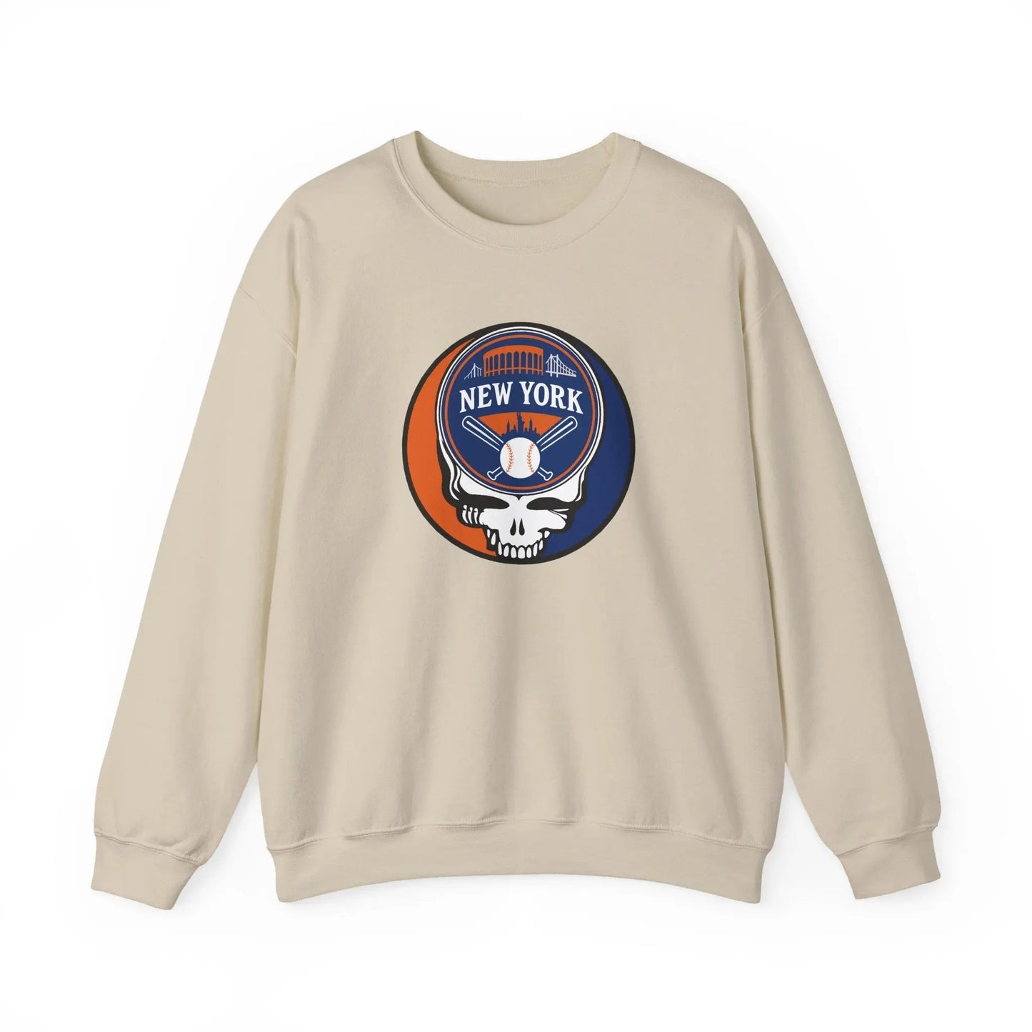 Grateful Dead Stealie Crewneck Sweatshirt Unisex Heavy Blend MLB The Ballpark Collection
