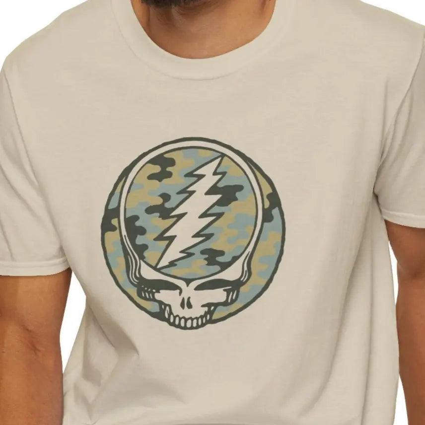 Camo Stealie Color Match Grateful Dead Vineyard Collection T-Shirt