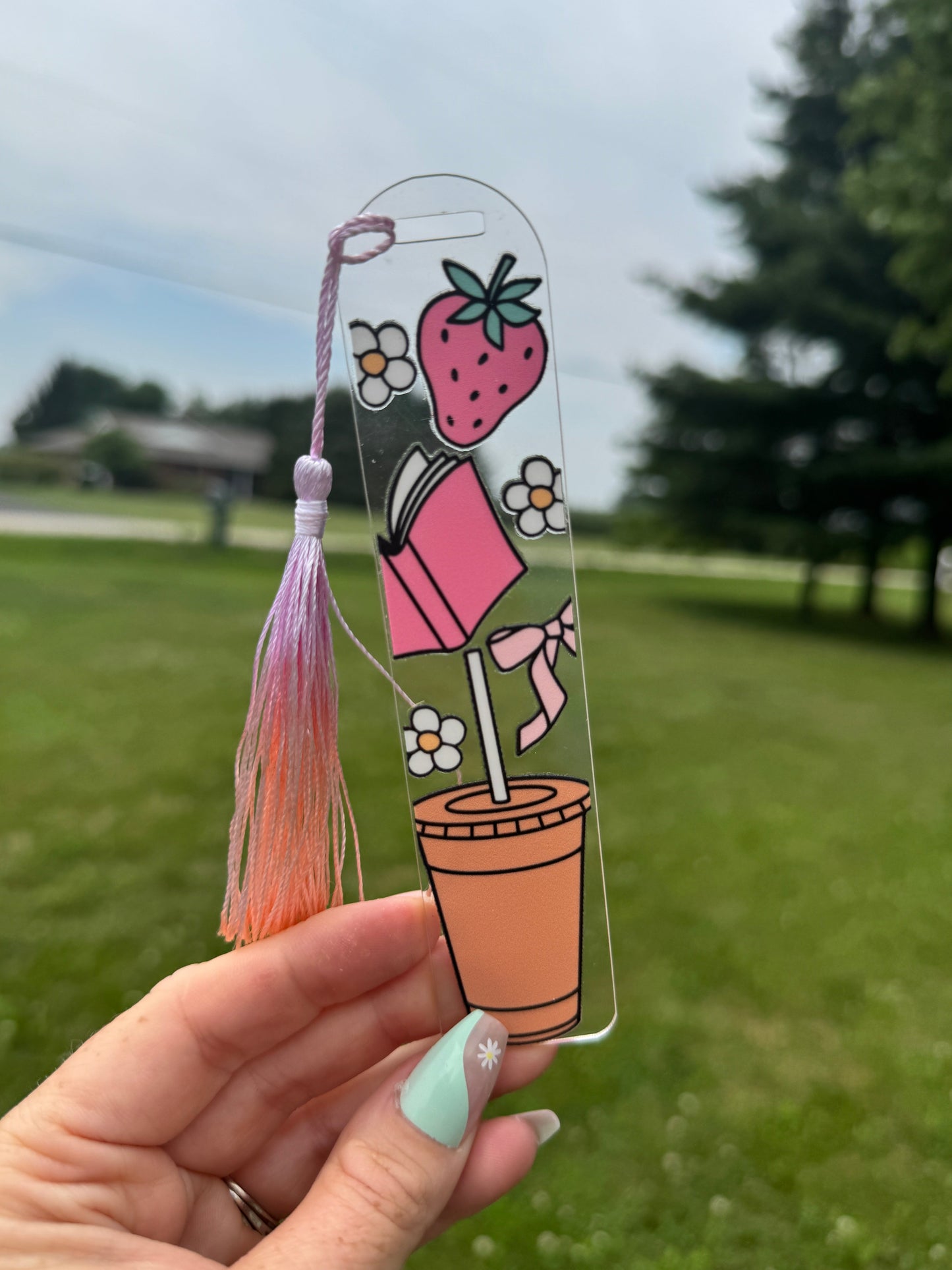 Acrylic Vibrant Bookmark Durable Bookmark Sawdust and Cedar