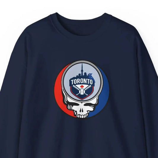 Grateful Dead Stealie Crewneck Sweatshirt Toronto Baseball Edition MLB