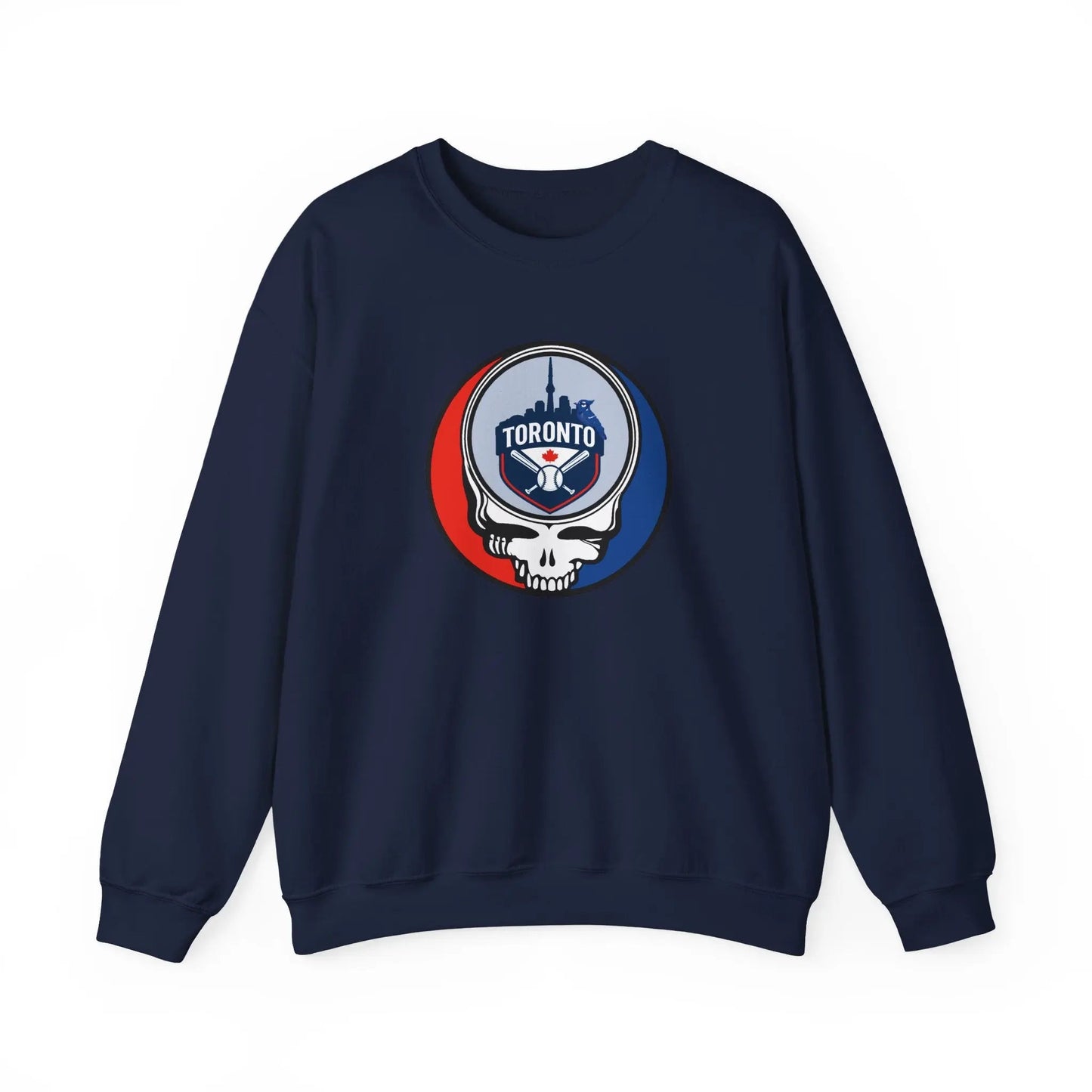 Grateful Dead Stealie Crewneck Sweatshirt Toronto Baseball Edition MLB