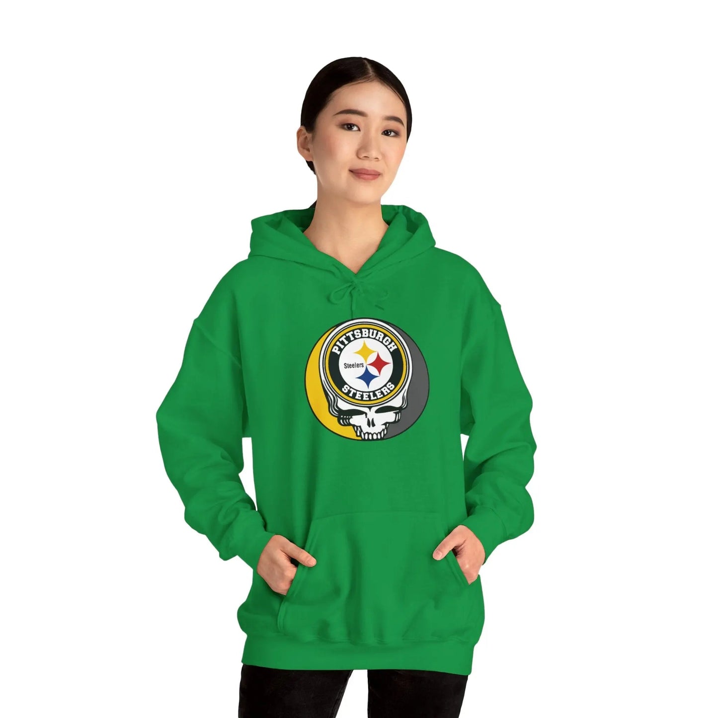 Pittsburgh Steelers Grateful Dead Hoodie Medium-Heavy Fabric Sweatshirt