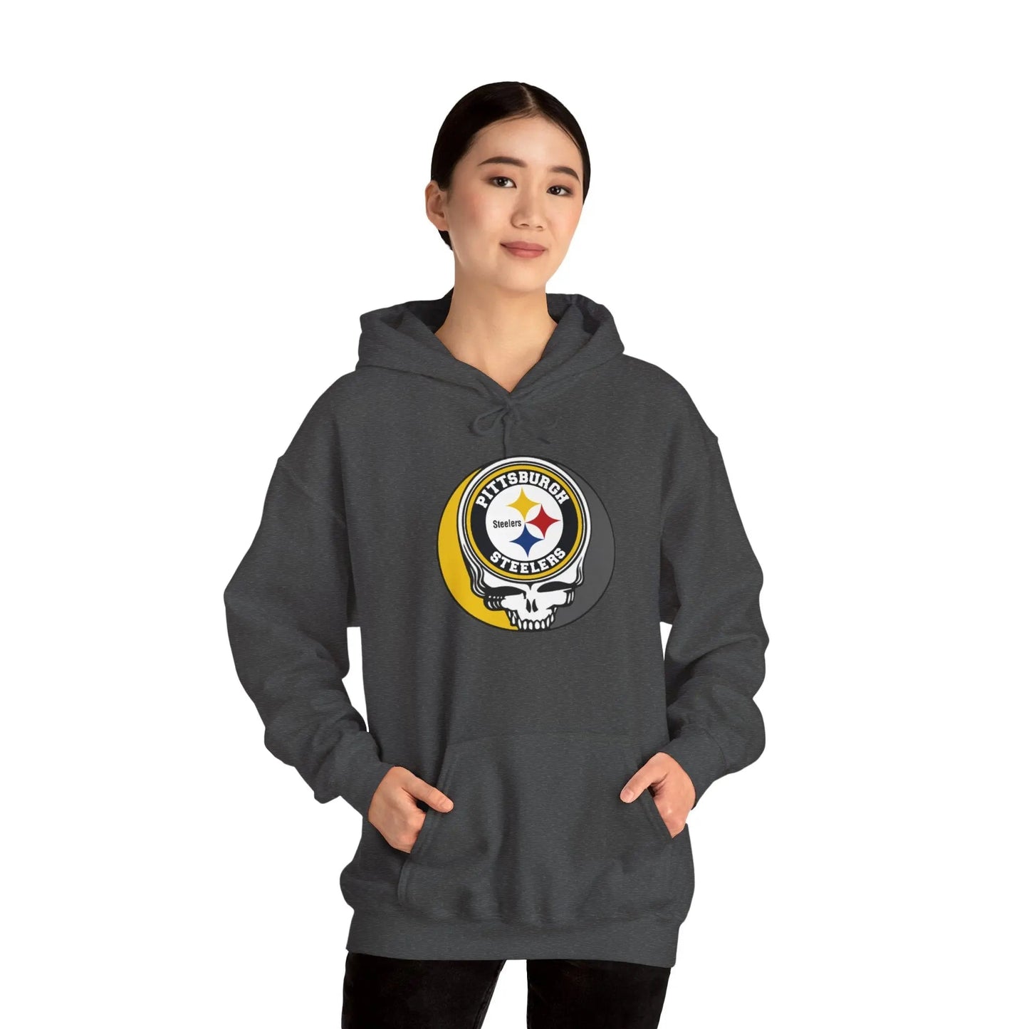 Pittsburgh Steelers Grateful Dead Hoodie Medium-Heavy Fabric Sweatshirt