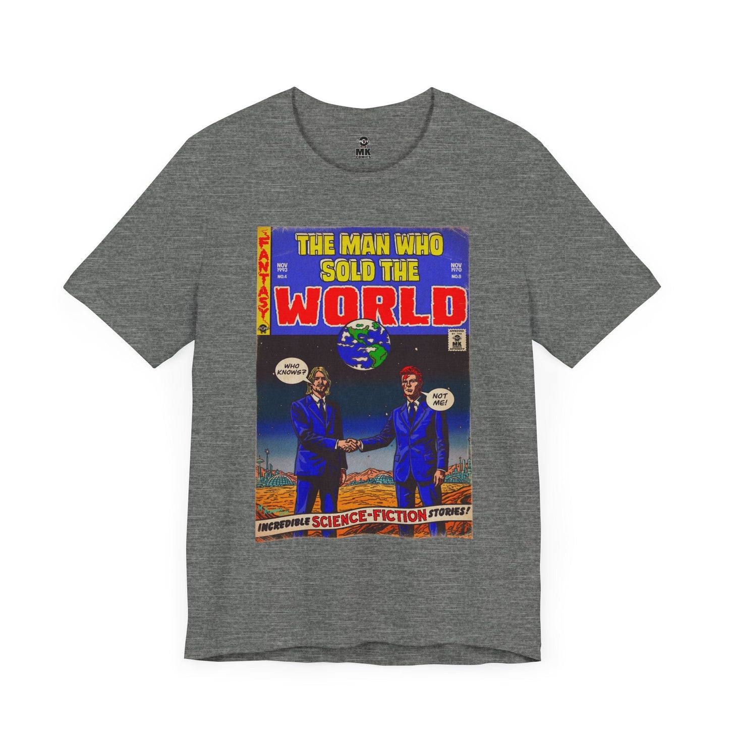 Bowie & Cobain The Man Who Sold the World Jersey Short Sleeve Tee Unisex