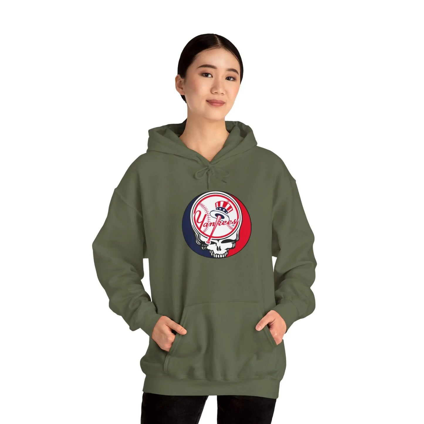 Grateful Dead Unisex Heavy Blend Hoodie MLB The Ballpark Collection New York Baseball Edition