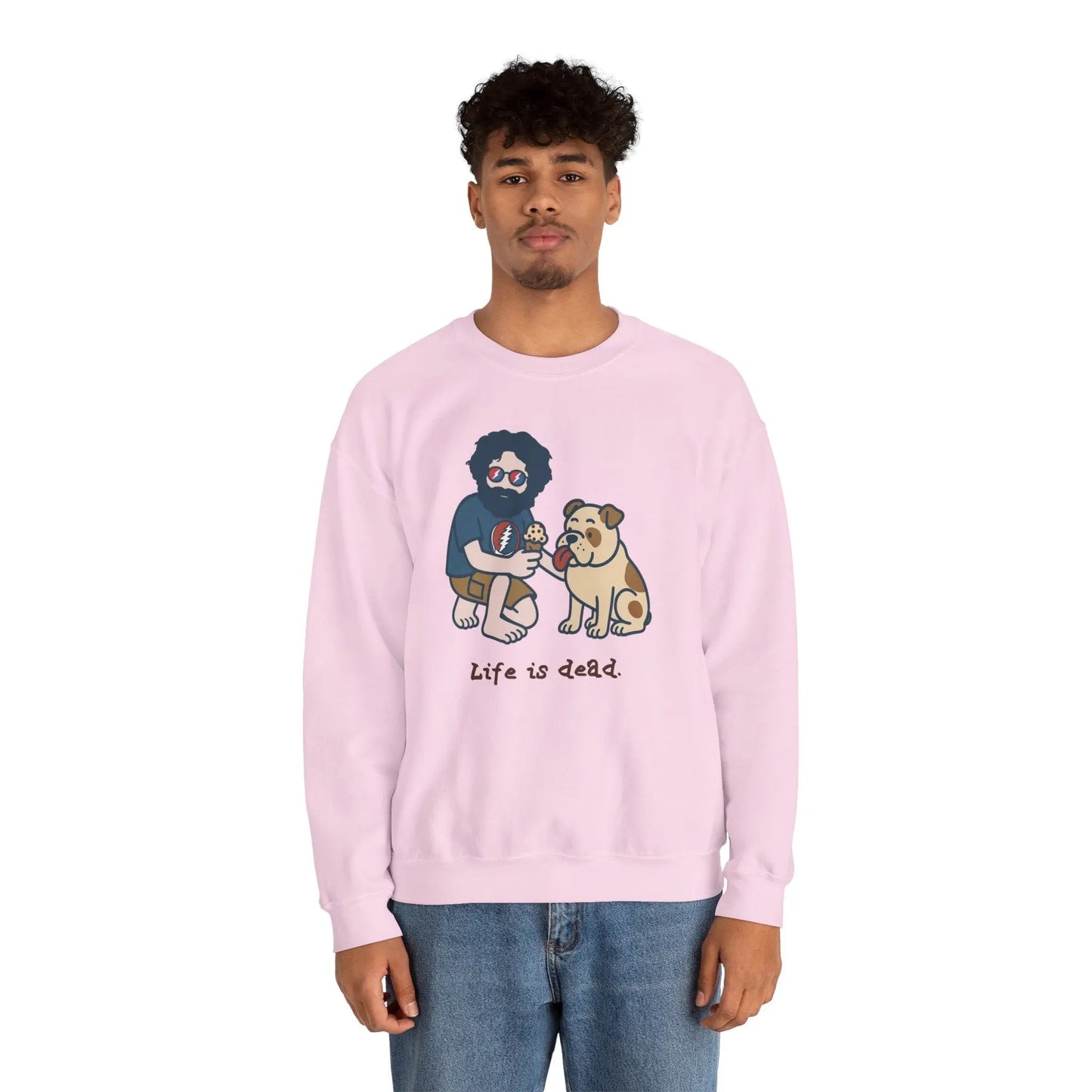 Crewneck Sweatshirt Heavy Blend Jerry and Frank Are Sharin' Life is dead.