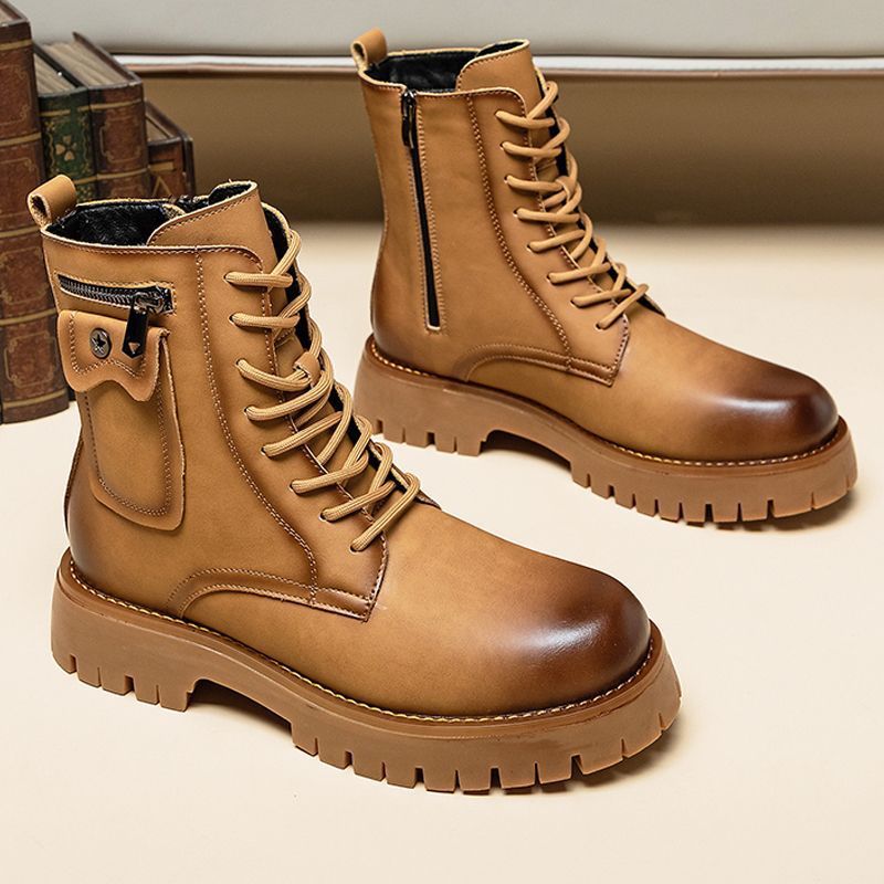 Leather High-Top Martin Boots Genuine Leather Footwear