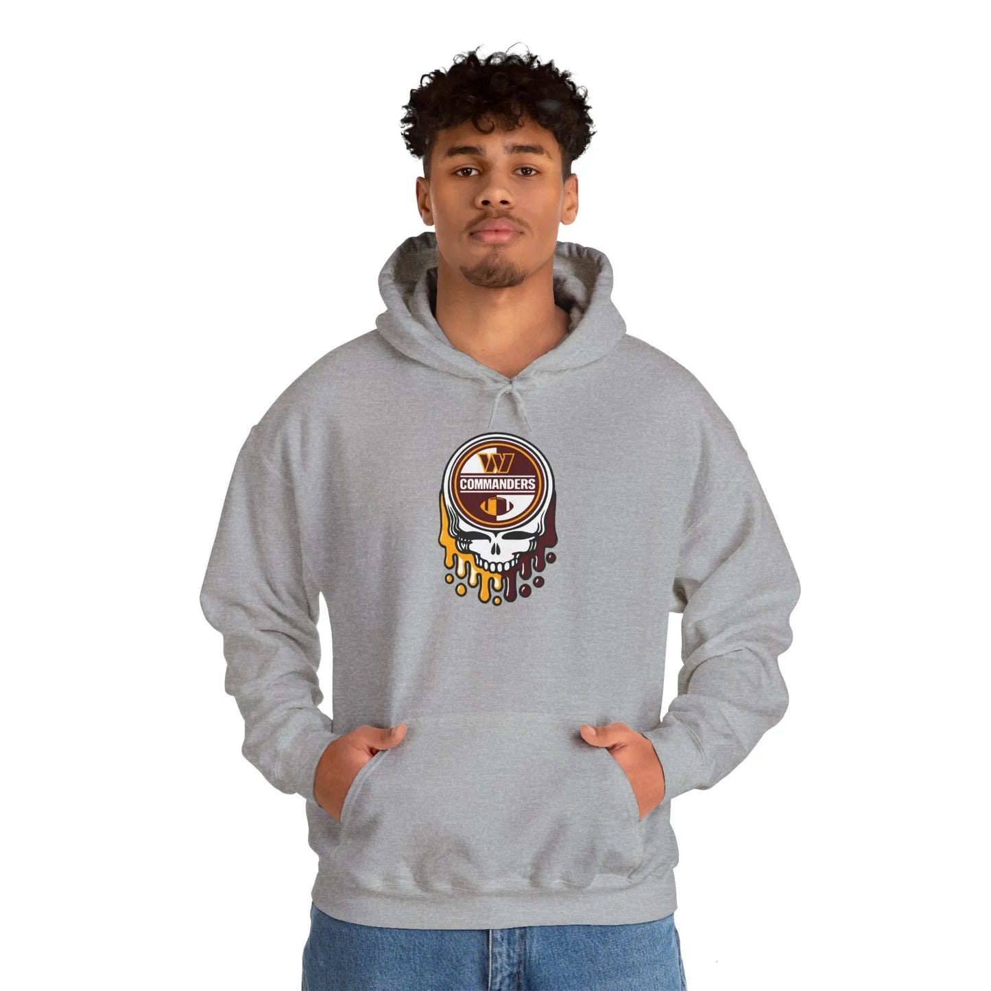 Washington Commanders Grateful Dead Hooded Sweatshirt The Gridiron Collection
