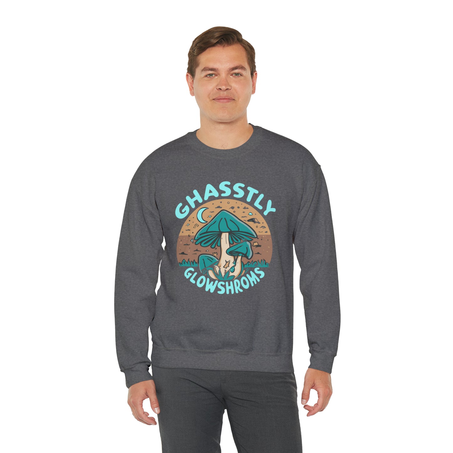 Ghastly Glowshrooms Black Mushroom costume, Mushroom Halloween Costume, Mushroom Sweatshirt, Spooky Season Halloween Sweatshirt, Sweatshirt Adult, Unique Sweatshirt