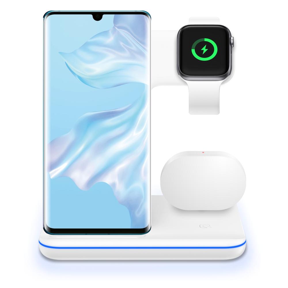 Wireless Charger 3 In 1 Compatible Mobile Phone Watch Earphone Charger Stand