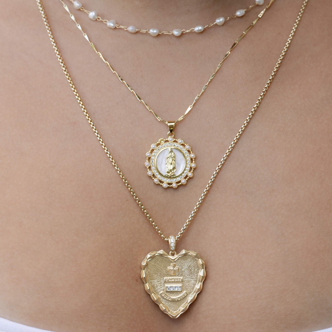 Devotion Heart Pendant Vintage Inspired Pendant Joy Dravecky