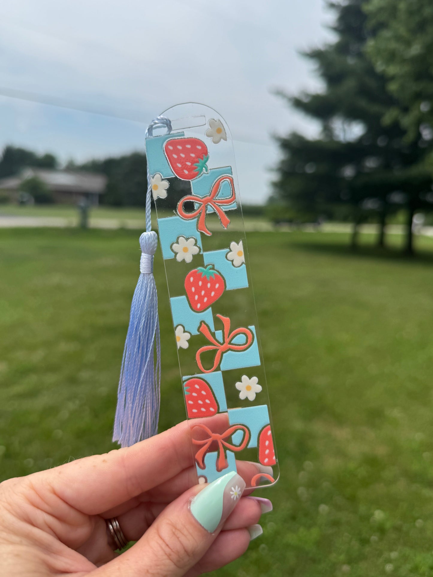 Acrylic Vibrant Bookmark Durable Bookmark Sawdust and Cedar